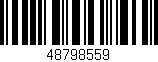 Código de barras (EAN, GTIN, SKU, ISBN): '48798559'