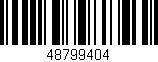 Código de barras (EAN, GTIN, SKU, ISBN): '48799404'