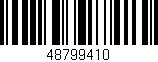 Código de barras (EAN, GTIN, SKU, ISBN): '48799410'