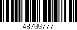 Código de barras (EAN, GTIN, SKU, ISBN): '48799777'