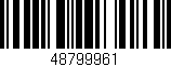 Código de barras (EAN, GTIN, SKU, ISBN): '48799961'