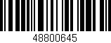 Código de barras (EAN, GTIN, SKU, ISBN): '48800645'