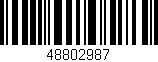 Código de barras (EAN, GTIN, SKU, ISBN): '48802987'