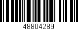 Código de barras (EAN, GTIN, SKU, ISBN): '48804289'