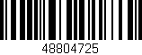 Código de barras (EAN, GTIN, SKU, ISBN): '48804725'
