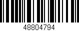Código de barras (EAN, GTIN, SKU, ISBN): '48804794'