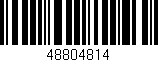 Código de barras (EAN, GTIN, SKU, ISBN): '48804814'