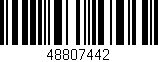Código de barras (EAN, GTIN, SKU, ISBN): '48807442'