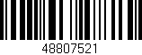 Código de barras (EAN, GTIN, SKU, ISBN): '48807521'