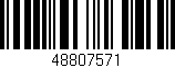 Código de barras (EAN, GTIN, SKU, ISBN): '48807571'