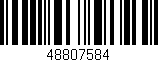 Código de barras (EAN, GTIN, SKU, ISBN): '48807584'