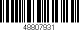 Código de barras (EAN, GTIN, SKU, ISBN): '48807931'