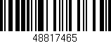 Código de barras (EAN, GTIN, SKU, ISBN): '48817465'