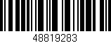 Código de barras (EAN, GTIN, SKU, ISBN): '48819283'