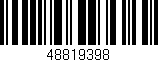 Código de barras (EAN, GTIN, SKU, ISBN): '48819398'