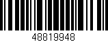 Código de barras (EAN, GTIN, SKU, ISBN): '48819948'