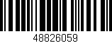 Código de barras (EAN, GTIN, SKU, ISBN): '48826059'