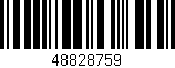 Código de barras (EAN, GTIN, SKU, ISBN): '48828759'