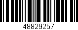 Código de barras (EAN, GTIN, SKU, ISBN): '48829257'