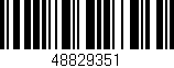 Código de barras (EAN, GTIN, SKU, ISBN): '48829351'