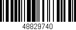 Código de barras (EAN, GTIN, SKU, ISBN): '48829740'