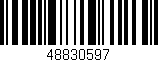 Código de barras (EAN, GTIN, SKU, ISBN): '48830597'
