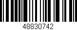 Código de barras (EAN, GTIN, SKU, ISBN): '48830742'