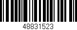 Código de barras (EAN, GTIN, SKU, ISBN): '48831523'
