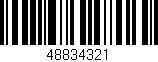Código de barras (EAN, GTIN, SKU, ISBN): '48834321'