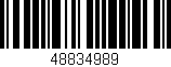 Código de barras (EAN, GTIN, SKU, ISBN): '48834989'