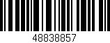 Código de barras (EAN, GTIN, SKU, ISBN): '48838857'