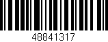 Código de barras (EAN, GTIN, SKU, ISBN): '48841317'
