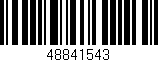Código de barras (EAN, GTIN, SKU, ISBN): '48841543'
