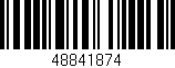 Código de barras (EAN, GTIN, SKU, ISBN): '48841874'