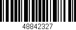 Código de barras (EAN, GTIN, SKU, ISBN): '48842327'