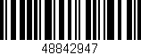 Código de barras (EAN, GTIN, SKU, ISBN): '48842947'
