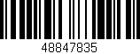 Código de barras (EAN, GTIN, SKU, ISBN): '48847835'