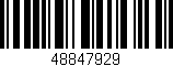 Código de barras (EAN, GTIN, SKU, ISBN): '48847929'