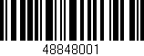 Código de barras (EAN, GTIN, SKU, ISBN): '48848001'