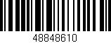 Código de barras (EAN, GTIN, SKU, ISBN): '48848610'
