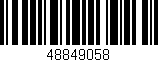 Código de barras (EAN, GTIN, SKU, ISBN): '48849058'