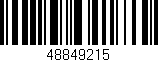 Código de barras (EAN, GTIN, SKU, ISBN): '48849215'