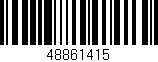 Código de barras (EAN, GTIN, SKU, ISBN): '48861415'