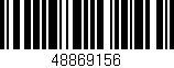 Código de barras (EAN, GTIN, SKU, ISBN): '48869156'