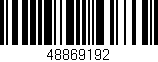 Código de barras (EAN, GTIN, SKU, ISBN): '48869192'
