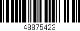 Código de barras (EAN, GTIN, SKU, ISBN): '48875423'