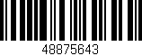 Código de barras (EAN, GTIN, SKU, ISBN): '48875643'