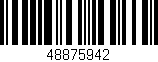 Código de barras (EAN, GTIN, SKU, ISBN): '48875942'