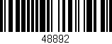 Código de barras (EAN, GTIN, SKU, ISBN): '48892'