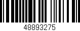 Código de barras (EAN, GTIN, SKU, ISBN): '48893275'